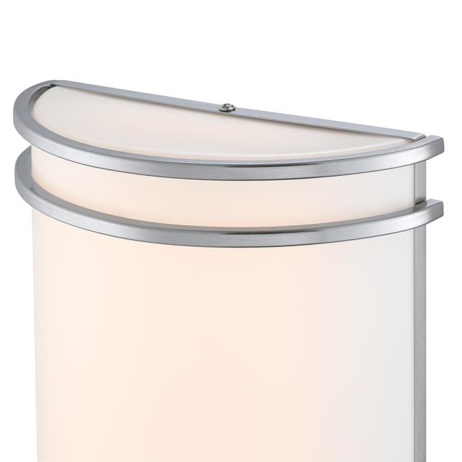 Westinghouse 15W 1 Light LED Wall Fixture CCT Selectable 2700K/3000K/3500K/4000K/5000K Brushed Nickel Finish Frosted Acrylic Shade (6135500)