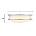 Westinghouse Lauderdale 23W 11 Inch Dimmable LED Flush Mount Brushed Nickel With Acrylic Shade 27-50K (6136000)