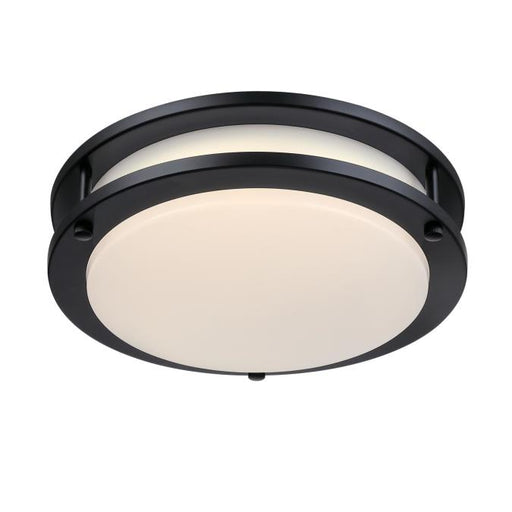 Westinghouse Lauderdale 23W 11 Inch Dimmable LED Flush Mount Black With Acrylic Shade CCT Selectable 2700K/3000K/3500K/4000K/5000K (6136100)