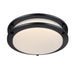 Westinghouse Lauderdale 23W 11 Inch Dimmable LED Flush Mount Black With Acrylic Shade CCT Selectable 2700K/3000K/3500K/4000K/5000K (6136100)