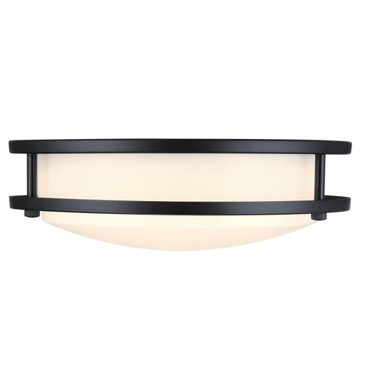 Westinghouse Lauderdale 23W 11 Inch Dimmable LED Flush Mount Black With Acrylic Shade CCT Selectable 2700K/3000K/3500K/4000K/5000K (6136100)