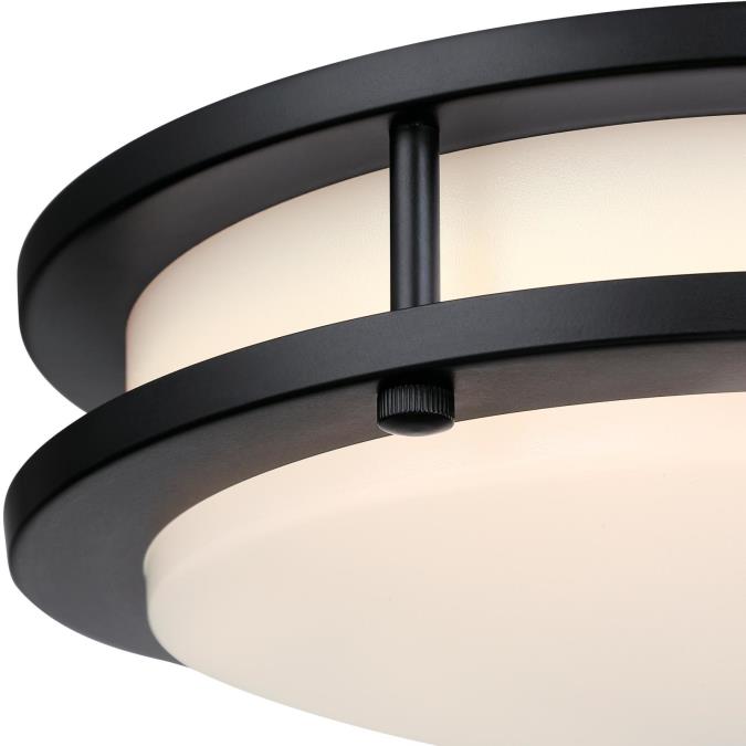 Westinghouse Lauderdale 23W 11 Inch Dimmable LED Flush Mount Black With Acrylic Shade CCT Selectable 2700K/3000K/3500K/4000K/5000K (6136100)