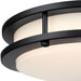 Westinghouse Lauderdale 23W 11 Inch Dimmable LED Flush Mount Black With Acrylic Shade CCT Selectable 2700K/3000K/3500K/4000K/5000K (6136100)