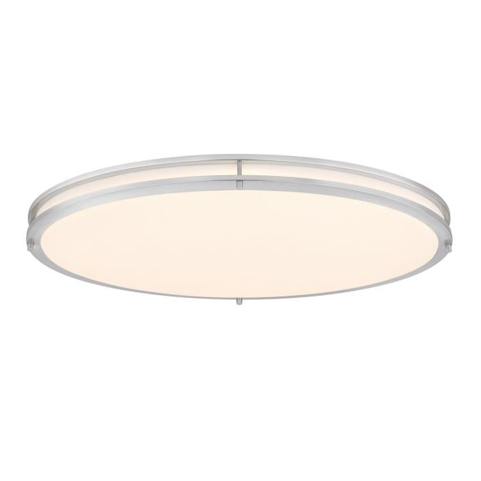 Westinghouse Lauderdale 40W 32.5 Inch Dimmable LED Flush Mount Brushed Nickel With Acrylic Shade CCT Selectable 2700K/3000K/3500K/4000K/5000K (6136200)