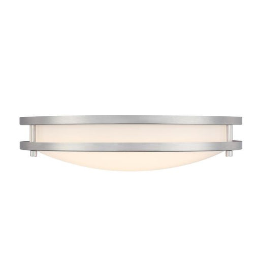 Westinghouse Lauderdale 23W 15.75 Inch Dimmable LED Flush Mount Brushed Nickel With Acrylic Shade CCT Selectable 2700K/3000K/3500K/4000K/5000K (6136400)