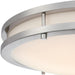 Westinghouse Lauderdale 23W 15.75 Inch Dimmable LED Flush Mount Brushed Nickel With Acrylic Shade CCT Selectable 2700K/3000K/3500K/4000K/5000K (6136400)