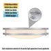 Westinghouse Lauderdale 23W 15.75 Inch Dimmable LED Flush Mount Brushed Nickel With Acrylic Shade CCT Selectable 2700K/3000K/3500K/4000K/5000K (6136400)