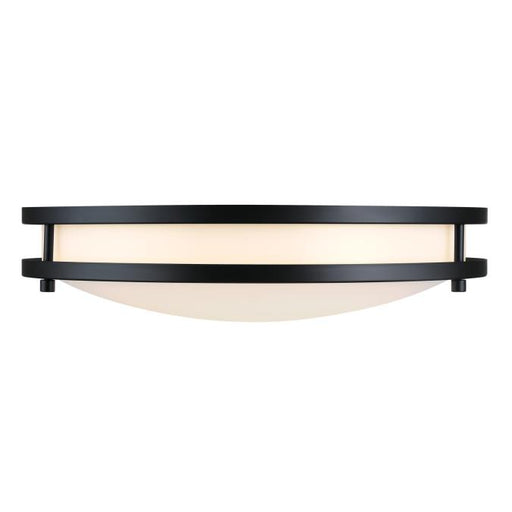 Westinghouse Lauderdale 23W 15.75 Inch Dimmable LED Flush Mount Black With Acrylic Shade CCT Selectable 2700K/3000K/3500K/4000K/5000K (6136500)