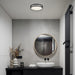 Westinghouse Lauderdale 23W 15.75 Inch Dimmable LED Flush Mount Black With Acrylic Shade CCT Selectable 2700K/3000K/3500K/4000K/5000K (6136500)