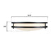 Westinghouse Lauderdale 23W 15.75 Inch Dimmable LED Flush Mount Black With Acrylic Shade CCT Selectable 2700K/3000K/3500K/4000K/5000K (6136500)
