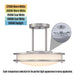 Westinghouse Lauderdale 15W 12 Inch Dimmable LED Semi-Flush Mount Brushed Nickel With Acrylic Shade CCT Selectable 2700K/3000K/3500K/4000K/5000K (6136600)