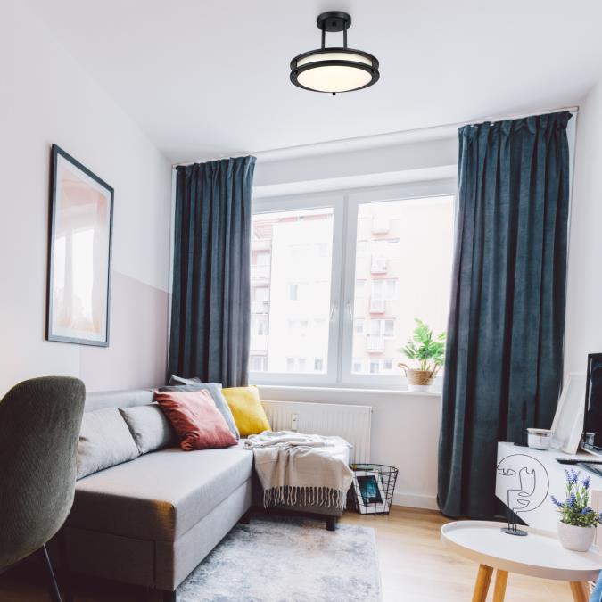 Westinghouse Lauderdale 15W 12 Inch Dimmable LED Semi-Flush Mount Black With Acrylic Shade CCT Selectable 2700K/3000K/3500K/4000K/5000K (6136700)