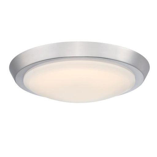 Westinghouse Morrell 11 Inch 23W LED Indoor Flush Mount Ceiling Fixture CCT Selectable 2700K/3000K/3500K/4000K/5000K 80 CRI Brushed Nickel/Acrylic Shade (6136800)