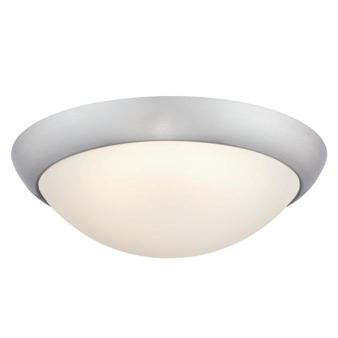 Westinghouse Redbank 11 Inch 14W Indoor LED Flush Mount Ceiling Fixture CCT Selectable 2700K/3000K/3500K/4000K/5000K 80 CRI Dimmable Brushed Nickel/Frosted Glass Shade (6137400)