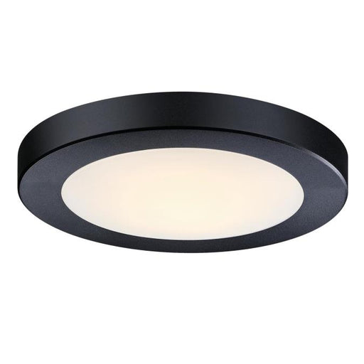 Westinghouse 6 Inch 8W LED Flush Mount Ceiling Fixture CCT Selectable 2700K/3000K/3500K/4000K/5000K 765Lm 80 CRI Dimmable Black/Frosted Polycarbonate Shade (6137800)