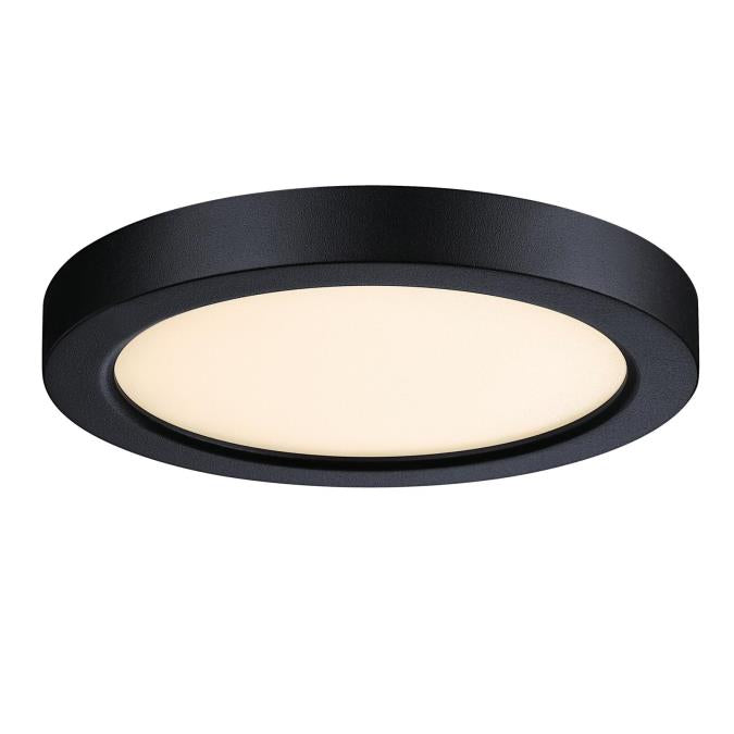 Westinghouse 5 Inch 11W LED Flush Mount Ceiling Fixture CCT Selectable 2700K/3000K/3500K/4000K/5000K 910Lm 90 CRI Dimmable Black/Frosted Polycarbonate Shade (6138100)