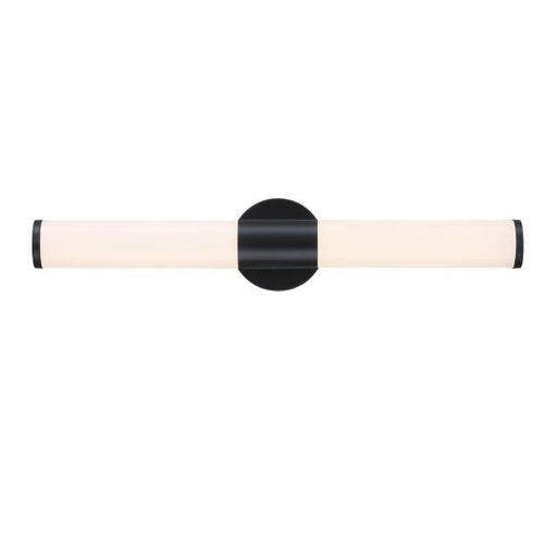Westinghouse Clarksboro One-Light 24 Inch 26W LED Wall Fixture CCT Selectable 2700K/3000K/3500K/4000K/5000K 2300Lm 80 CRI Dimmable Matte Black Finish/Acrylic Shade (6138300)