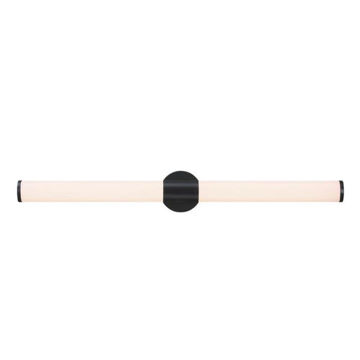 Westinghouse Clarksboro One-Light 36 Inch 35W LED Wall Fixture CCT Selectable 2700K/3000K/3500K/4000K/5000K 2800Lm 80 CRI Dimmable Matte Black/Frosted Acrylic Shade (6138400)