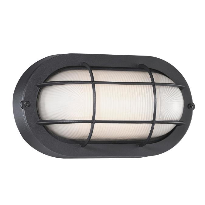 Westinghouse 9 Inch 6W LED Outdoor Wall Fixture CCT Selectable 2700K/3000K/3500K/4000K/5000K 680Lm 80 CRI Dimmable Textured Black/White Glass Lens (6139400)