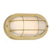 Westinghouse 9 Inch 6W LED Outdoor Wall Fixture CCT Selectable 2700K/3000K/3500K/4000K/5000K 680Lm 80 CRI Dimmable Modern Brass/White Glass Lens (6139500)