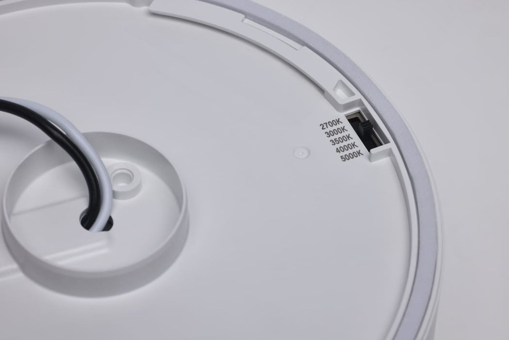 SATCO/NUVO 9W 5 Inch LED Trimless Surface Mount CCT Selectable 2700K/3000K/3500K/4000K/5000K Line Voltage Dimmable White Finish 120V (62-1003)