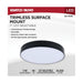 SATCO/NUVO 11W 7 Inch LED Trimless Surface Mount CCT Selectable 2700K/3000K/3500K/4000K/5000K Line Voltage Dimmable Black Finish 120V (62-1006)
