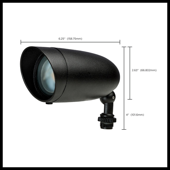 SATCO/NUVO LED Landscape Flood 9W Matte Black Finish 3000K 120V (62-1198)