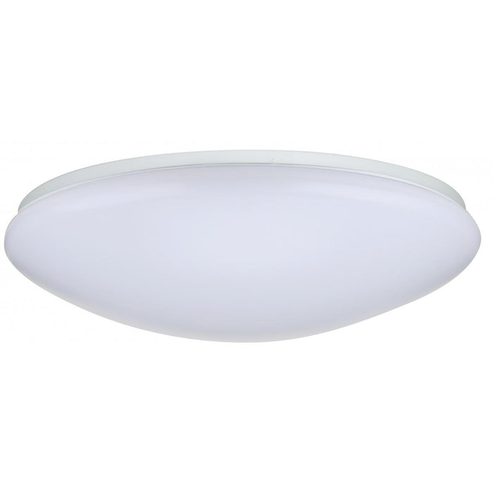 SATCO/NUVO 19 Inch Flush Mounted LED Fixture CCT Selectable 3000K/4000K/5000K Round White Acrylic With Sensor (62-1219)