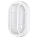 SATCO/NUVO 14W LED Small Oval Bulk Head Outdoor Fixture 800Lm 90 CRI 120V 3000K White Finish-White Glass (62-1388)