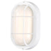 SATCO/NUVO 14W LED Small Oval Bulk Head Outdoor Fixture 800Lm 90 CRI 120V 3000K White Finish-White Glass (62-1388)