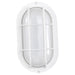 SATCO/NUVO 14W LED Small Oval Bulk Head Outdoor Fixture 800Lm 90 CRI 120V 3000K White Finish-White Glass (62-1388)