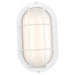 SATCO/NUVO 14W LED Small Oval Bulk Head Outdoor Fixture 800Lm 90 CRI 120V 3000K White Finish-White Glass (62-1388)