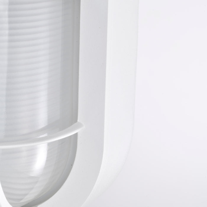 SATCO/NUVO 14W LED Small Oval Bulk Head Outdoor Fixture 800Lm 90 CRI 120V 3000K White Finish-White Glass (62-1388)