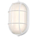SATCO/NUVO 18.5W LED Oval Bulk Head Outdoor Fixture 1100Lm 90 CRI 120V 3000K White Finish - White Glass (62-1390)