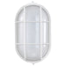 SATCO/NUVO 18.5W LED Oval Bulk Head Outdoor Fixture 1100Lm 90 CRI 120V 3000K White Finish - White Glass (62-1390)
