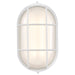 SATCO/NUVO 18.5W LED Oval Bulk Head Outdoor Fixture 1100Lm 90 CRI 120V 3000K White Finish - White Glass (62-1390)