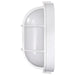 SATCO/NUVO 18.5W LED Oval Bulk Head Outdoor Fixture 1100Lm 90 CRI 120V 3000K White Finish - White Glass (62-1390)