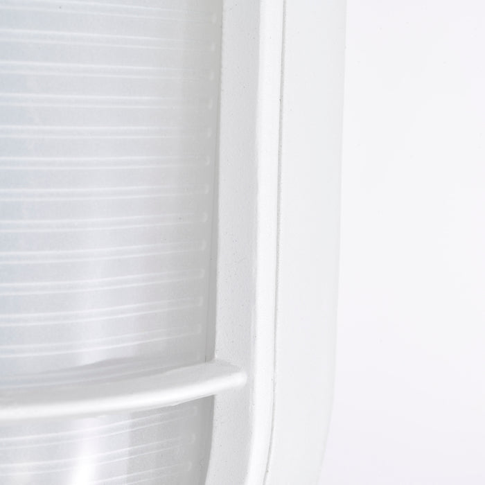 SATCO/NUVO 18.5W LED Oval Bulk Head Outdoor Fixture 1100Lm 90 CRI 120V 3000K White Finish - White Glass (62-1390)