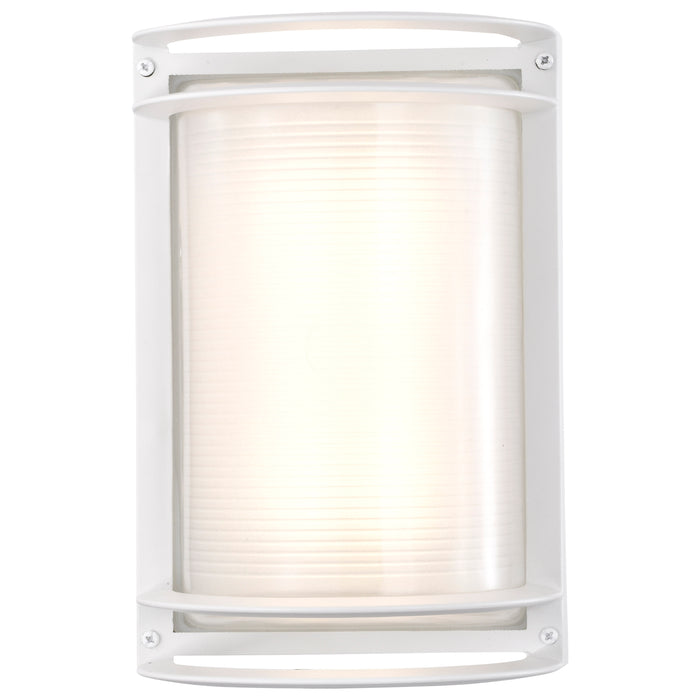 SATCO/NUVO 18.5W LED Rectangular Bulk Head Outdoor Fixture 1100Lm 90 CRI 120V 3000K White Finish - White Glass (62-1393)