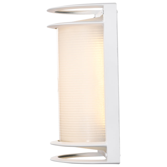 SATCO/NUVO 18.5W LED Rectangular Bulk Head Outdoor Fixture 1100Lm 90 CRI 120V 3000K White Finish - White Glass (62-1393)