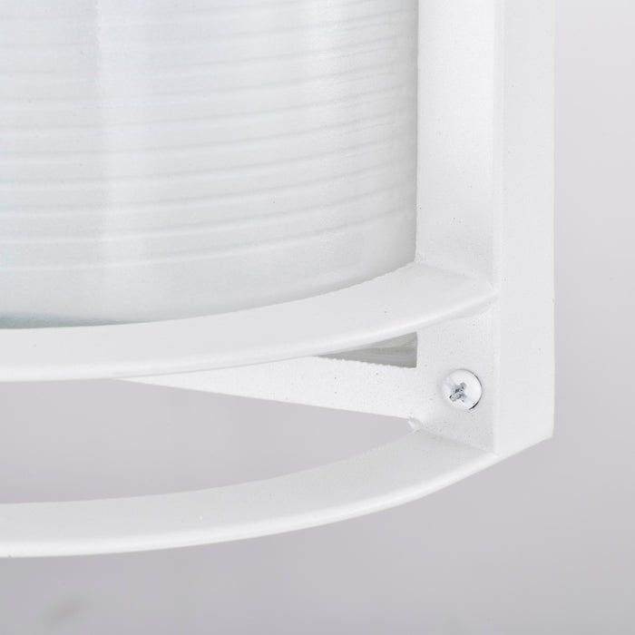 SATCO/NUVO 18.5W LED Rectangular Bulk Head Outdoor Fixture 1100Lm 90 CRI 120V 3000K White Finish - White Glass (62-1393)