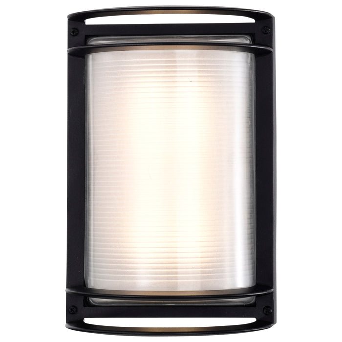 SATCO/NUVO 18.5W LED Rectangular Bulk Head Outdoor Fixture 1100Lm 90 CRI 120V 3000K Black Finish - White Glass (62-1394)