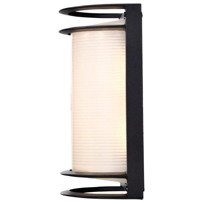 SATCO/NUVO 18.5W LED Rectangular Bulk Head Outdoor Fixture 1100Lm 90 CRI 120V 3000K Black Finish - White Glass (62-1394)