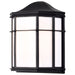 SATCO/NUVO 13.5W LED Cage Lantern Outdoor Fixture 745Lm 90 CRI 120V 3000K Black Finish - White Linen Lens (62-1397)