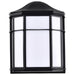 SATCO/NUVO 13.5W LED Cage Lantern Outdoor Fixture 745Lm 90 CRI 120V 3000K Black Finish - White Linen Lens (62-1397)