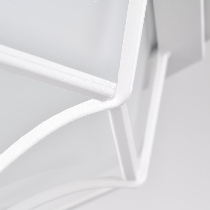 SATCO/NUVO 18.5W LED Spider Cage Outdoor Fixture 1100Lm 90 CRI 120V 3000K White Finish - Frosted Glass (62-1399)