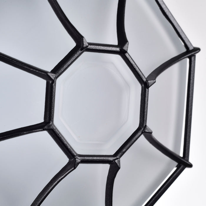 SATCO/NUVO 18.5W LED Spider Cage Outdoor Fixture 1100Lm 90 CRI 120V 3000K Black Finish - Frosted Glass (62-1400)