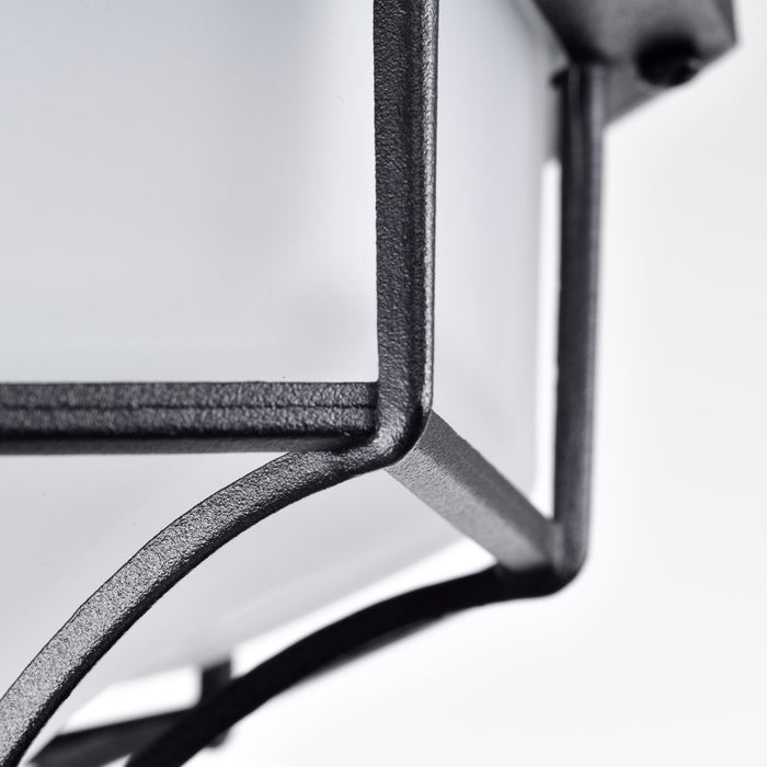 SATCO/NUVO 18.5W LED Spider Cage Outdoor Fixture 1100Lm 90 CRI 120V 3000K Black Finish - Frosted Glass (62-1400)
