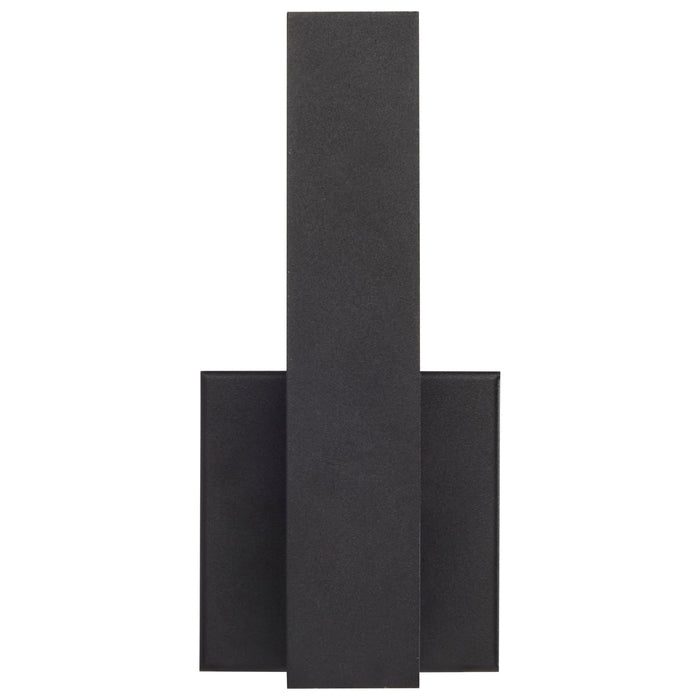 SATCO/NUVO Raven LED Outdoor Sconce 10 Inch Textured Matte Black Finish 8W 3000K (62-1425)