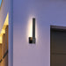 SATCO/NUVO Raven LED Outdoor Sconce 18 Inch Textured Matte Black Finish 15W 3000K (62-1426)